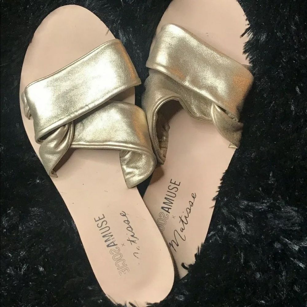 Matisse x Amuse Society Slide Sandal Gold